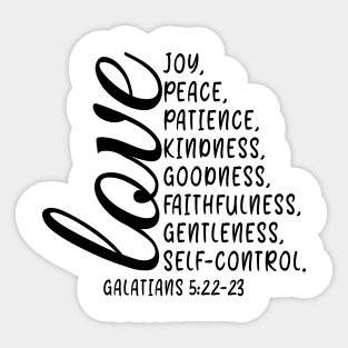 Fruit Of Spirit Love Joy Peace Patience Kindness Goodness Sticker